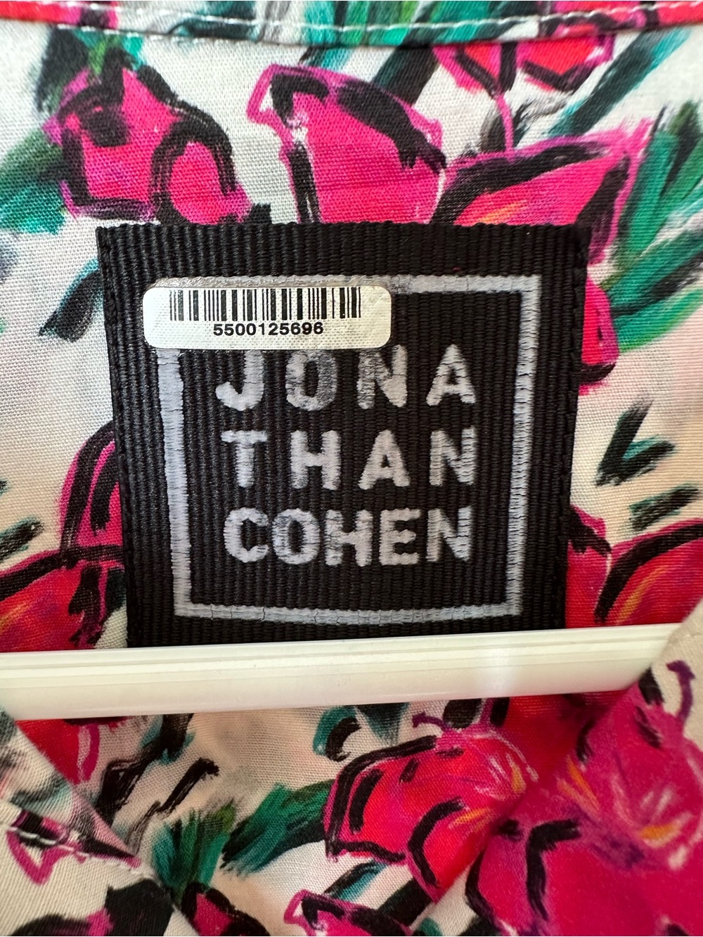 Jonathan Cohen Floral Pink Short-Sleeve Shirt Dress Small - Picture 8 of 8